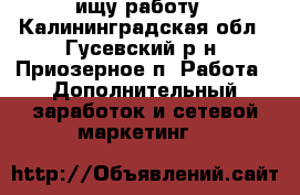 ищу работу - Калининградская обл., Гусевский р-н, Приозерное п. Работа » Дополнительный заработок и сетевой маркетинг   